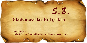 Stefanovits Brigitta névjegykártya